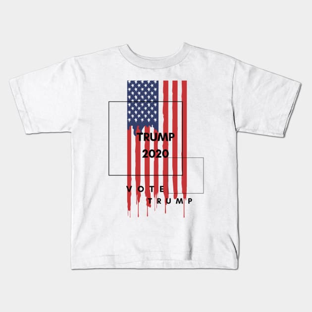 DONALD TRUMP FOR PRESIDENT 2020 Kids T-Shirt by Rebelion